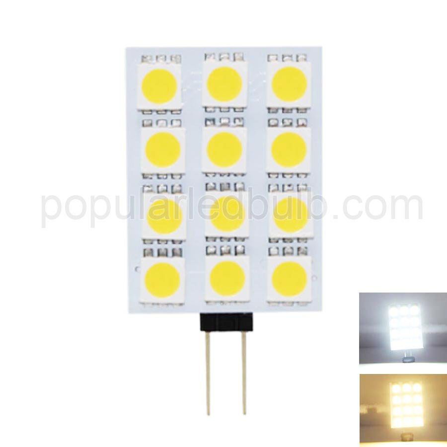 DC 12V G4 2W 120-130lm 3000K led 5050SMD led Light with PCB Series