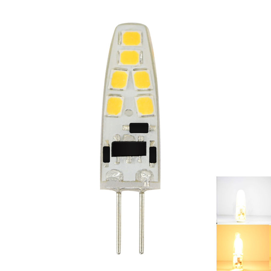 AC DC 12V G4 LED 1W  110-150lm 3200K led 2835 SMD 360 Degree Warm/Cool Light Leds